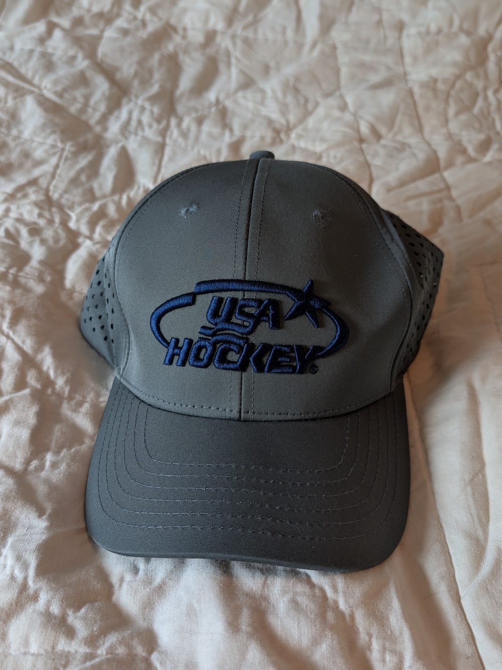Gray USA Hockey Ball Cap / Trucker Hat
